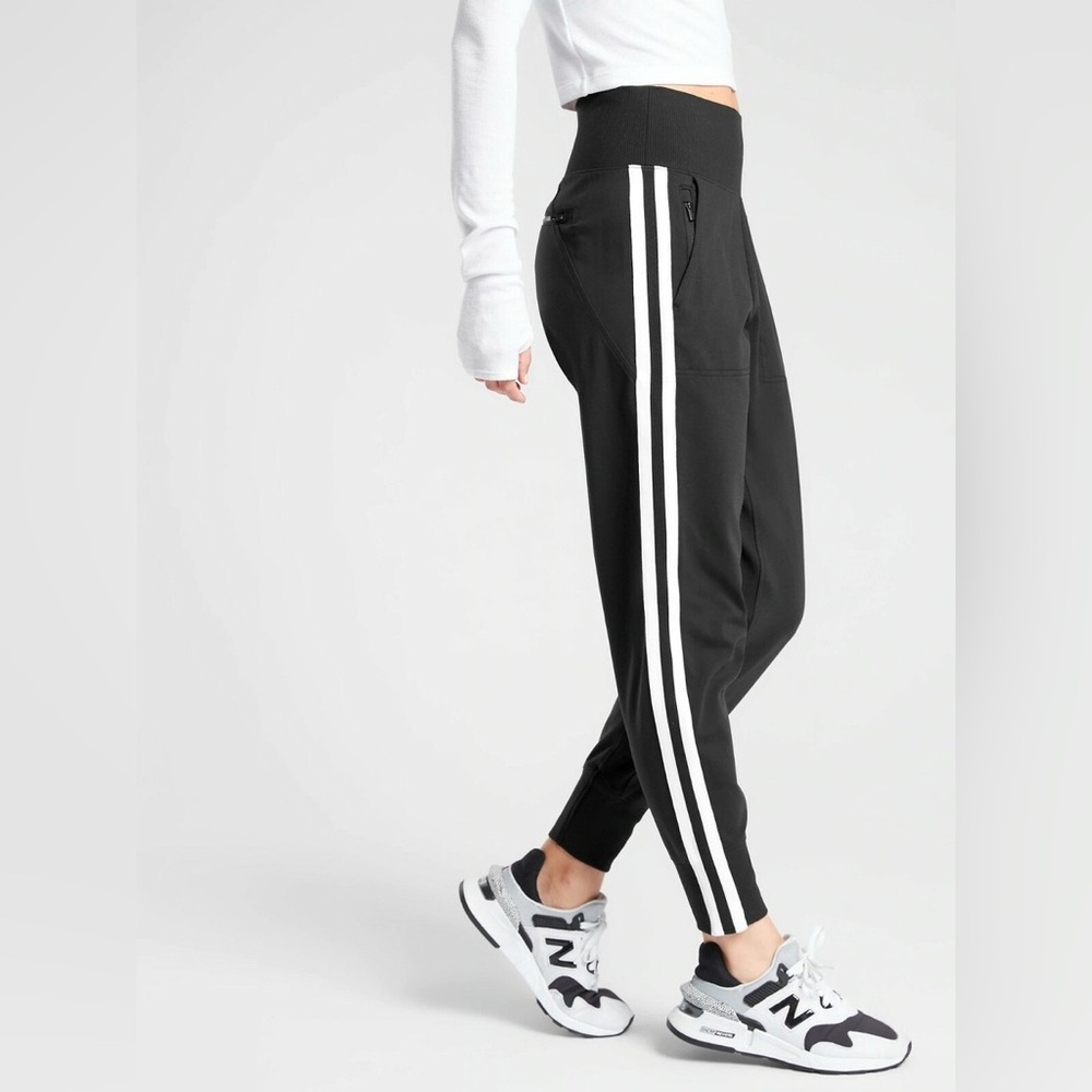 Athleta Venice Side Stripe Jogger Black Size XS